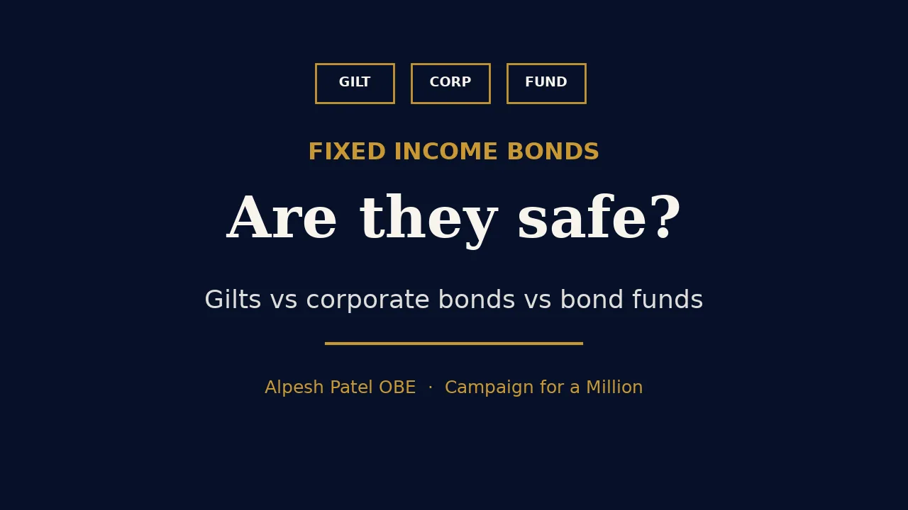 Fixed income bonds: are they safe? Gilts vs corporate bonds vs bond funds